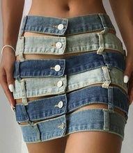 Load image into Gallery viewer, Demin - skirt blue
