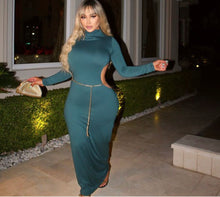 Load image into Gallery viewer, Genuine- green dress with the chain
