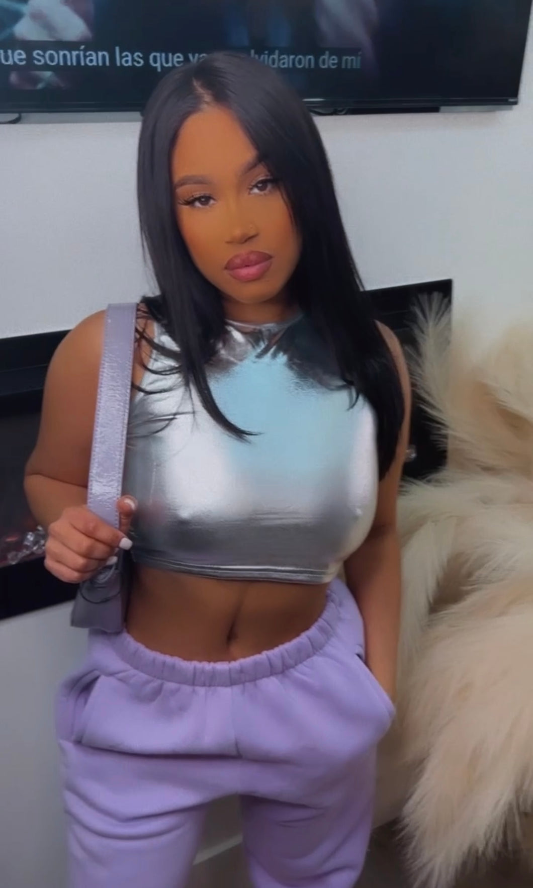 Cotton - purple sweats